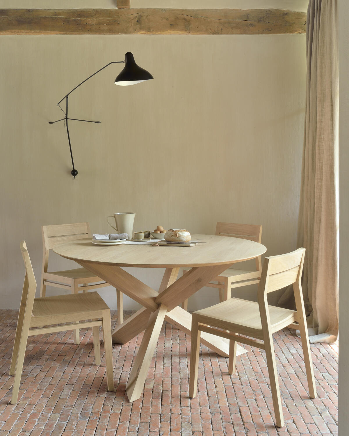 Circle Oak Dining Table - Image 2
